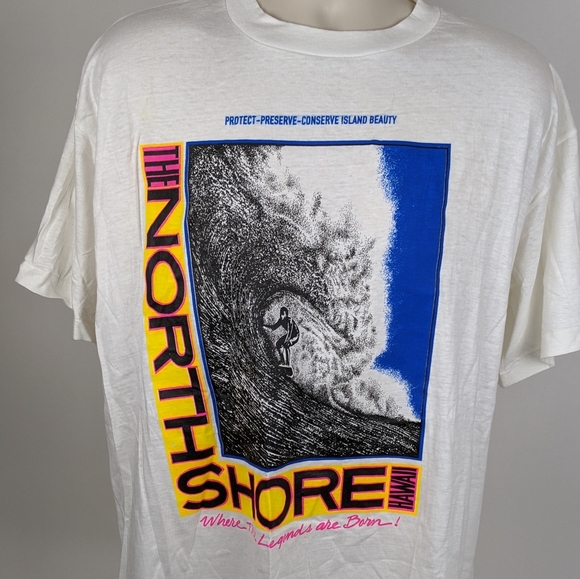VTG 90's Hawaii Surfing T Shirt - Picture 1 of 8